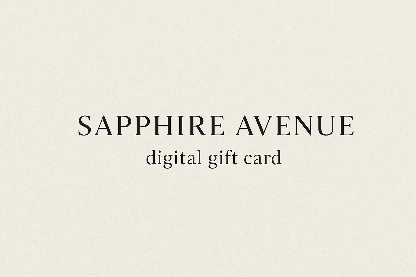 Sapphire Avenue Gift Card